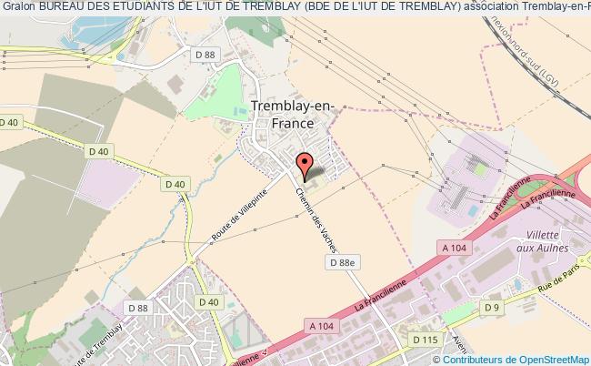 plan association Bureau Des Etudiants De L'iut De Tremblay (bde De L'iut De Tremblay) Tremblay-en-France