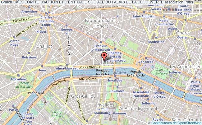 plan association Caes Comite D'action Et D'entraide Sociale Du Palais De La Decouverte Paris