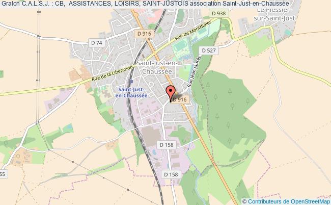 plan association C.a.l.s.j. : Cb,  Assistances, Loisirs, Saint-justois Saint-Just-en-Chaussée