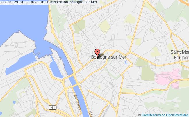 plan association Carrefour Jeunes Boulogne-sur-Mer
