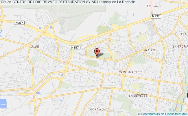 plan association Centre De Loisirs Avec Restauration (clar) La Rochelle