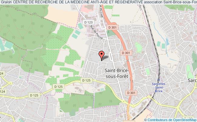 plan association Centre De Recherche De La MÉdecine Anti-Âge Et RÉgÉnÉrative Saint-Brice-sous-Forêt