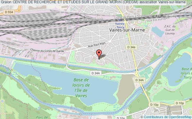 plan association Centre De Recherche Et D'etudes Sur Le Grand Morin (cregm) Vaires-sur-Marne