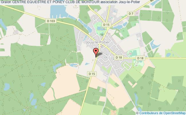 plan association Centre Equestre Et Poney Club De Montour Jouy-le-Potier