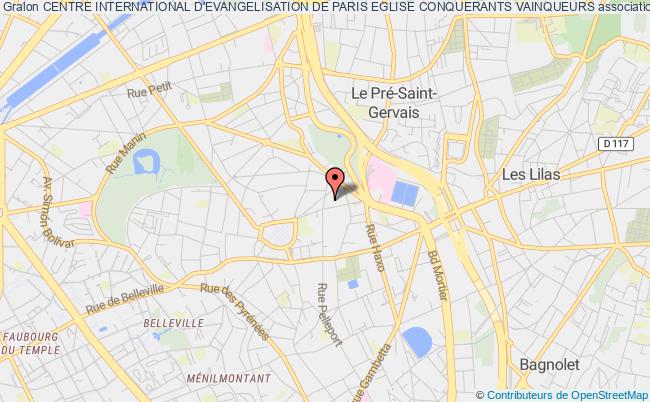 plan association Centre International D'evangelisation De Paris Eglise Conquerants Vainqueurs Paris