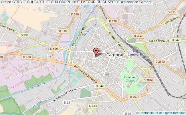 plan association Cercle Culturel Et Philosophique La Tour Du Chapitre Cambrai