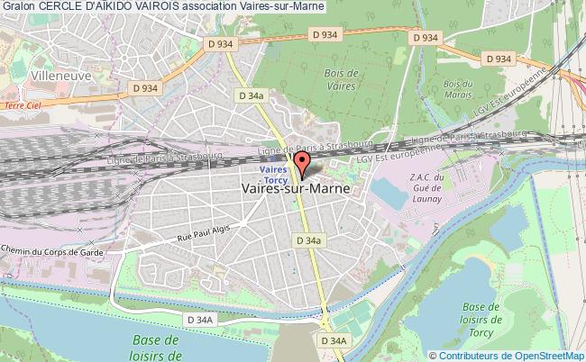 plan association Cercle D'aÎkido Vairois Vaires-sur-Marne
