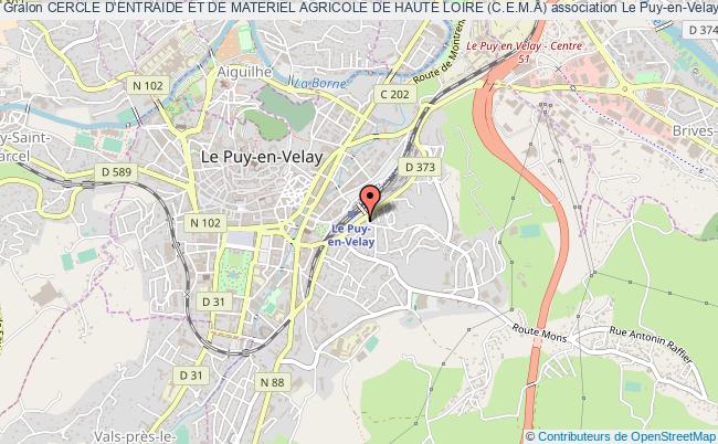 plan association Cercle D'entraide Et De Materiel Agricole De Haute Loire (c.e.m.a) Le Puy-en-Velay