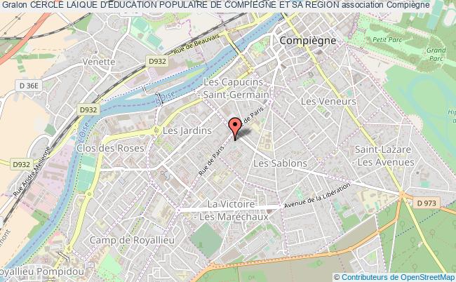 plan association Cercle Laique D'education Populaire De Compiegne Et Sa Region Compiègne