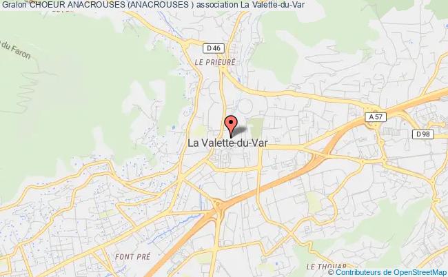 plan association Choeur Anacrouses (anacrouses ) La Valette-du-Var