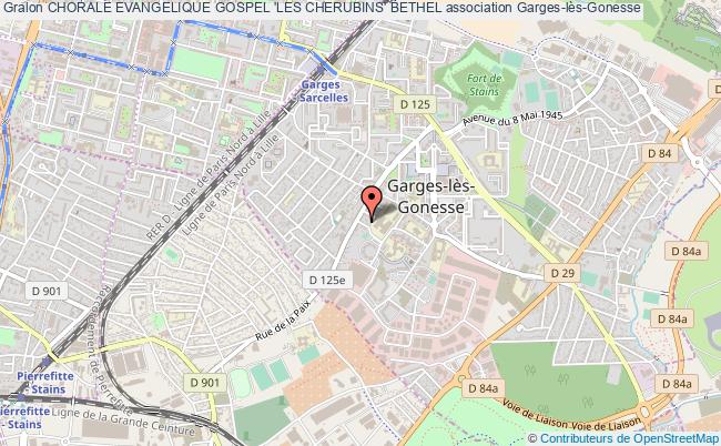 plan association Chorale Evangelique Gospel 'les Cherubins' Bethel Garges-lès-Gonesse