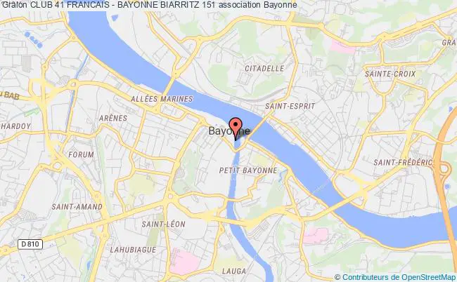 plan association Club 41 Francais - Bayonne Biarritz 151 Bayonne