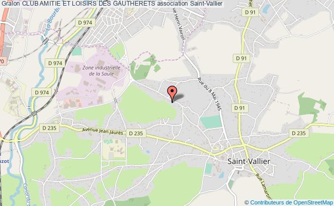 plan association Club Amitie Et Loisirs Des Gautherets Saint-Vallier