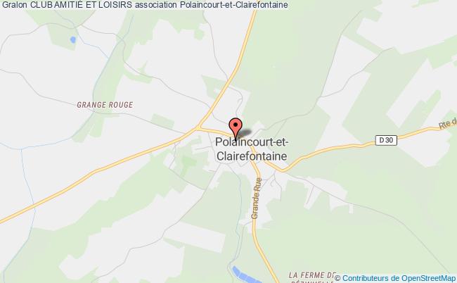 plan association Club AmitiÉ Et Loisirs Polaincourt-et-Clairefontaine