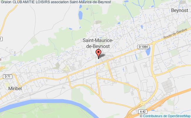 plan association Club Amitie Loisirs Saint-Maurice-de-Beynost