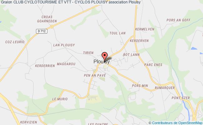 plan association Club Cyclotourisme Et Vtt - Cyclos Plouisy Plouisy