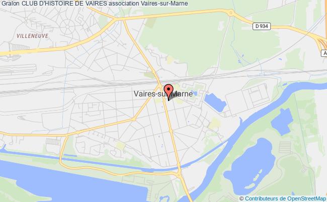 plan association Club D'histoire De Vaires Vaires-sur-Marne