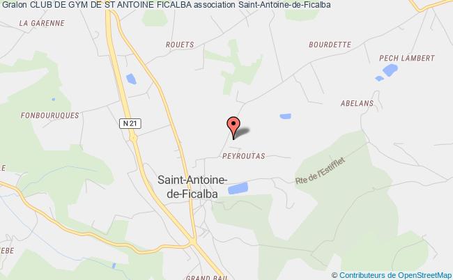 plan association Club De Gym De St Antoine Ficalba Saint-Antoine-de-Ficalba