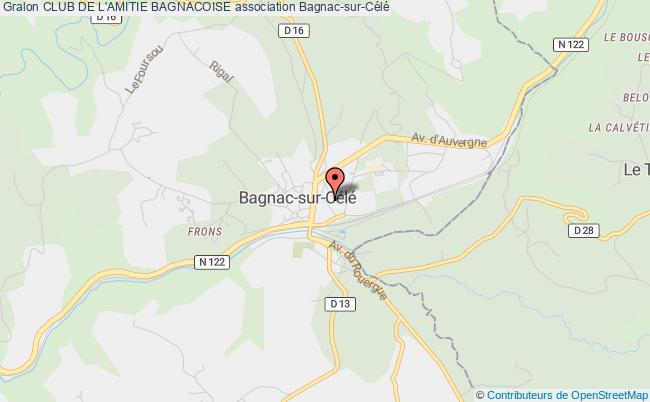 plan association Club De L'amitie Bagnacoise Bagnac-sur-Célé