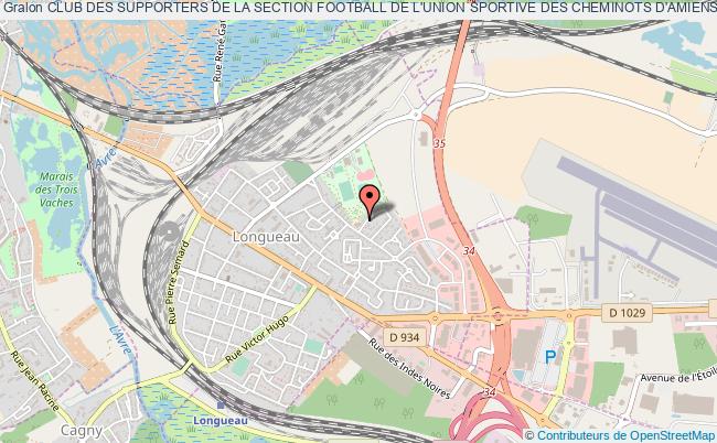 plan association Club Des Supporters De La Section Football De L'union Sportive Des Cheminots D'amiens U S C A Longueau