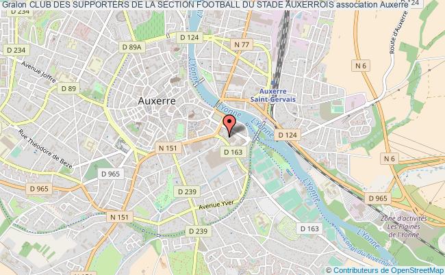 plan association Club Des Supporters De La Section Football Du Stade Auxerrois Auxerre
