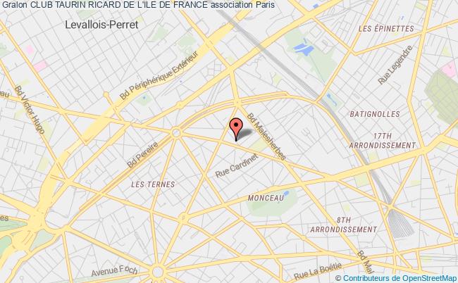 plan association Club Taurin Ricard De L'ile De France Paris 17e
