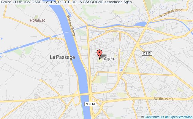 plan association Club Tgv Gare D'agen, Porte De La Gascogne Agen