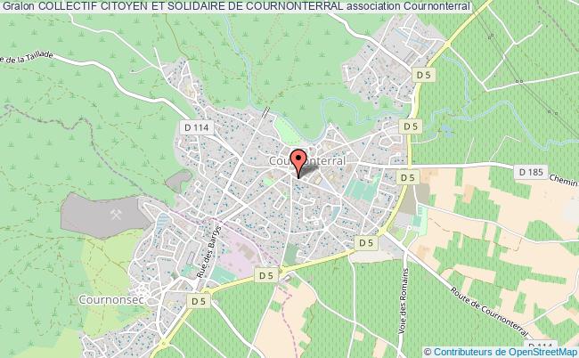 plan association Collectif Citoyen Et Solidaire De Cournonterral Cournonterral