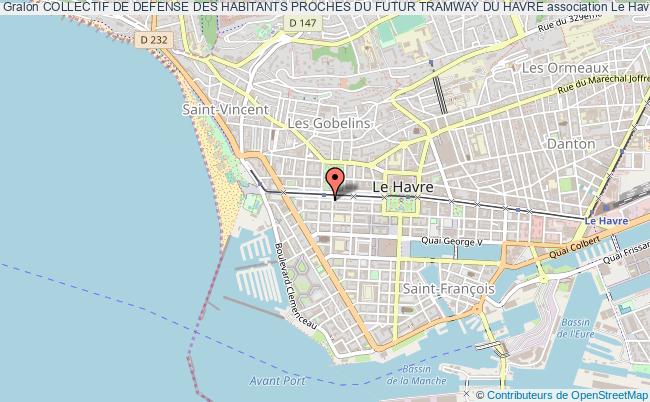 plan association Collectif De Defense Des Habitants Proches Du Futur Tramway Du Havre Le    Havre