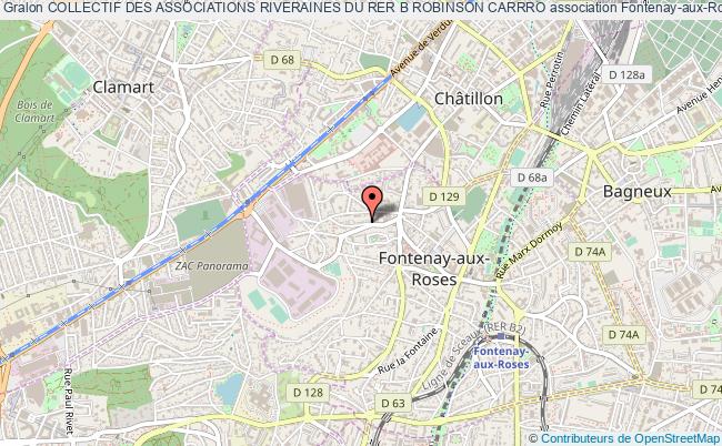 plan association Collectif Des Associations Riveraines Du Rer B Robinson Carrro Fontenay-aux-Roses