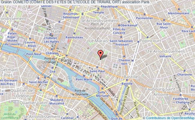 plan association Cometo (comite Des Fetes De L?ecole De Travail Ort) Paris
