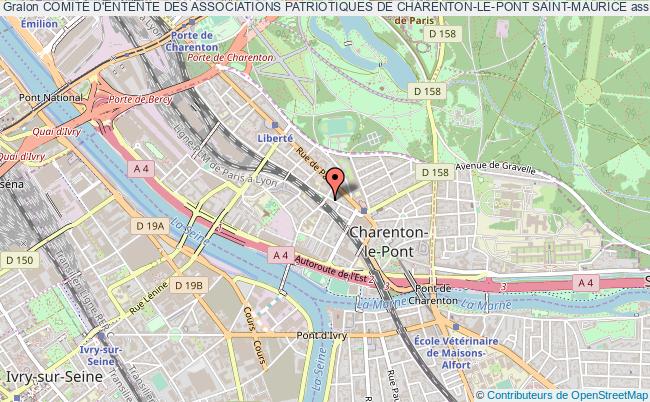 plan association ComitÉ D'entente Des Associations Patriotiques De Charenton-le-pont Saint-maurice Charenton-le-Pont