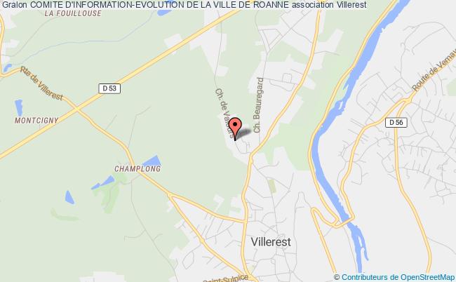 plan association Comite D'information-evolution De La Ville De Roanne Villerest