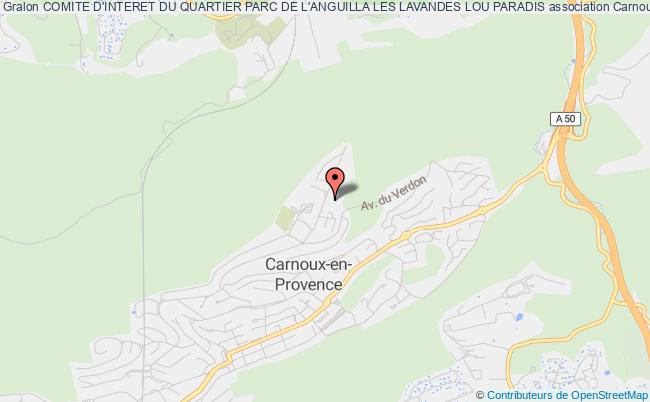 plan association Comite D'interet Du Quartier Parc De L'anguilla Les Lavandes Lou Paradis Carnoux-en-Provence