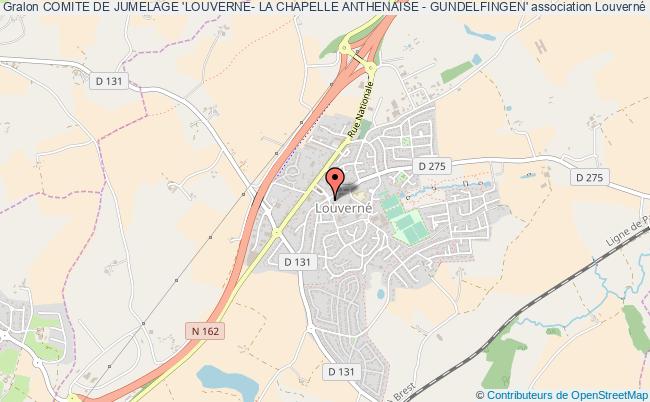plan association Comite De Jumelage 'louverne- La Chapelle Anthenaise - Gundelfingen' Louverné