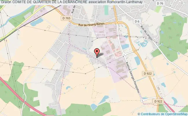plan association Comite De Quartier De La Demanchere Romorantin-Lanthenay