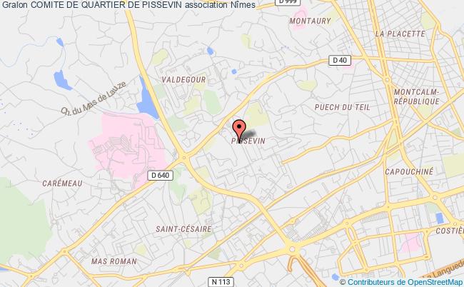 plan association Comite De Quartier De Pissevin Nîmes