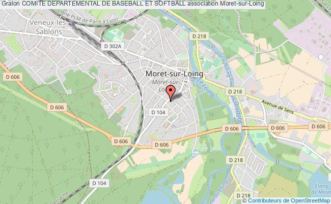 plan association Comite Departemental De Baseball Et Softball Moret-sur-Loing