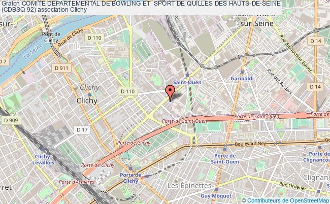 plan association Comite Departemental De Bowling Et  Sport De Quilles Des Hauts-de-seine
(cdbsq 92) Clichy