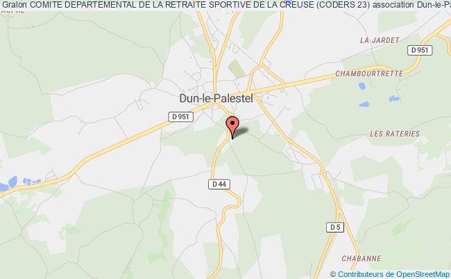 plan association Comite Departemental De La Retraite Sportive De La Creuse (coders 23) Dun-le-Palestel