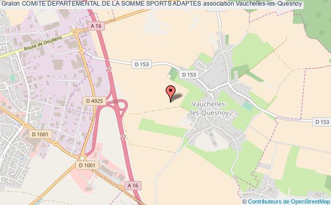 plan association Comite Departemental De La Somme Sports Adaptes Vauchelles-les-Quesnoy