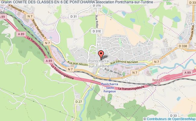 plan association Comite Des Classes En 6 De Pontcharra Pontcharra-sur-Turdine