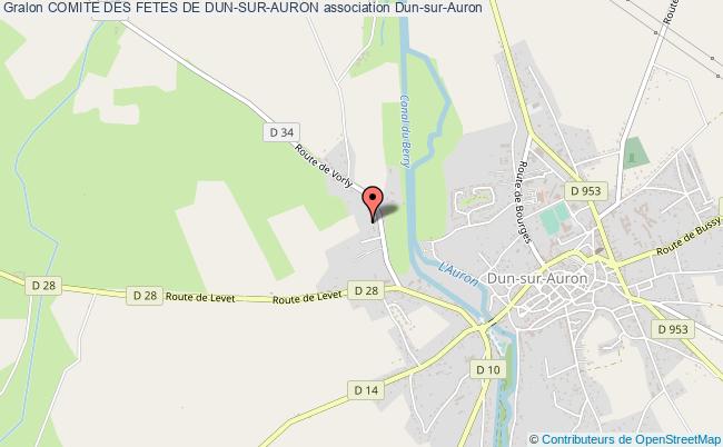 plan association Comite Des Fetes De Dun-sur-auron Dun-sur-Auron