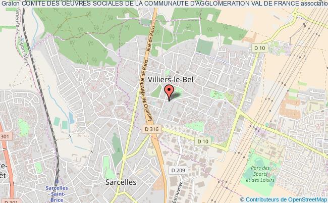 plan association Comite Des Oeuvres Sociales De La Communaute D'agglomeration Val De France Villiers-le-Bel