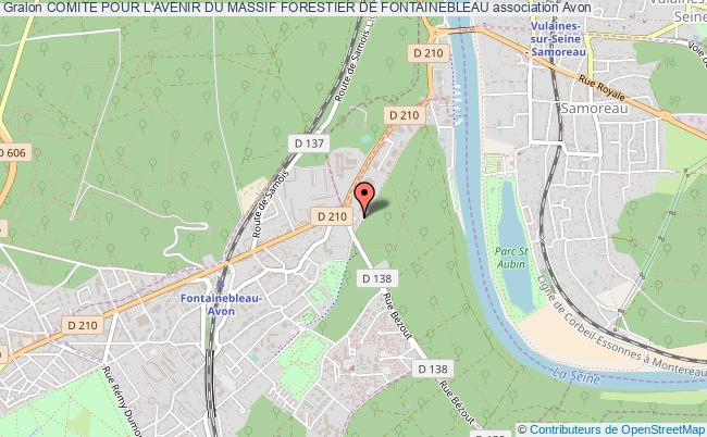 plan association Comite Pour L'avenir Du Massif Forestier De Fontainebleau Avon