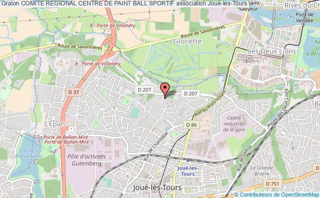 plan association Comite Regional Centre De Paint Ball Sportif Joué-lès-Tours