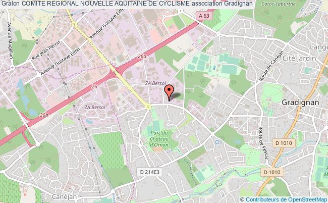 plan association Comite Regional Nouvelle Aquitaine De Cyclisme Gradignan