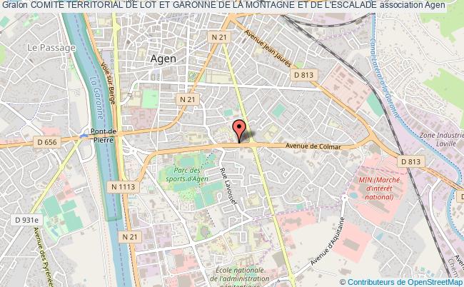 plan association Comite Territorial De Lot Et Garonne De La Montagne Et De L'escalade Agen