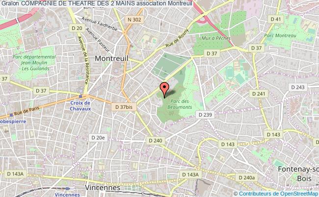 plan association Compagnie De Theatre Des 2 Mains Montreuil