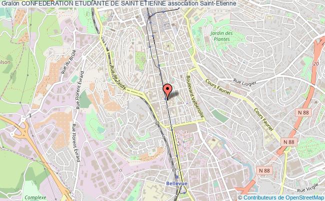 plan association Confederation Etudiante De Saint Etienne Saint-Étienne